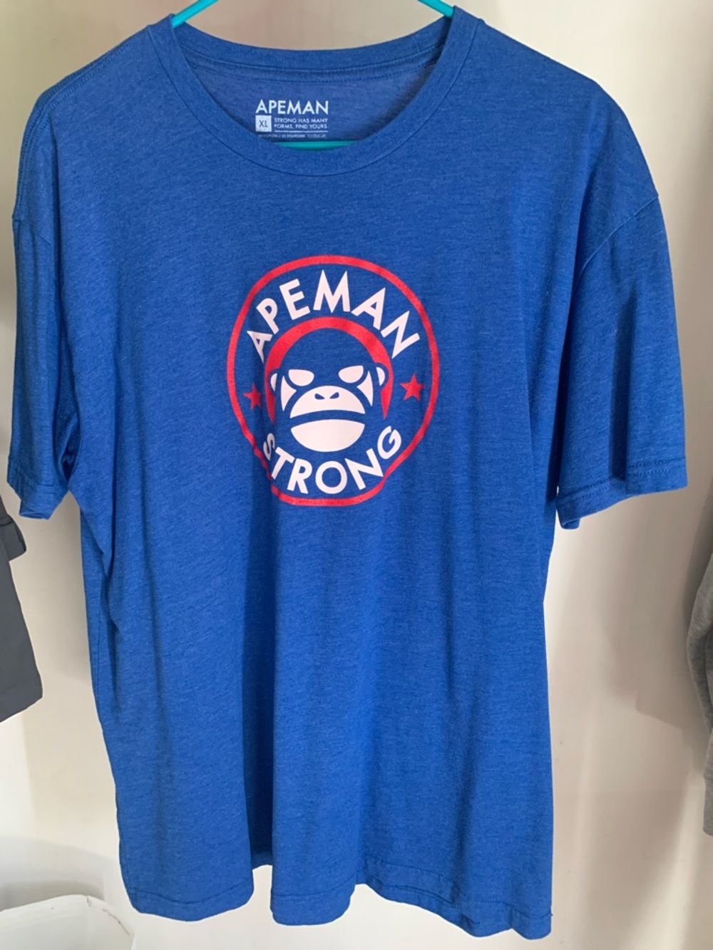 Apeman Strong Men's Short Sleeve Shirt Blue XL